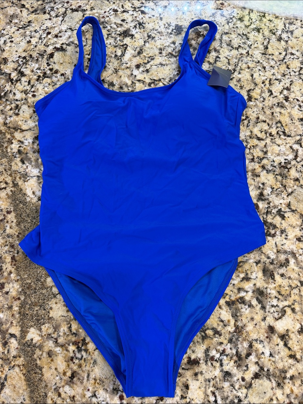 Everyday Scoop Neck One-Piece Swimsuit in Bright Blue